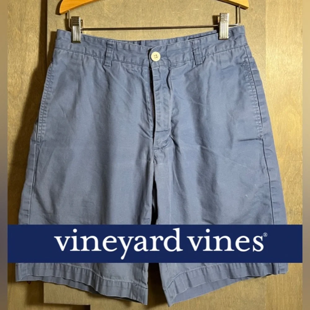 Vineyard Vines Club Shorts Mens 28 Blue Chino Flat